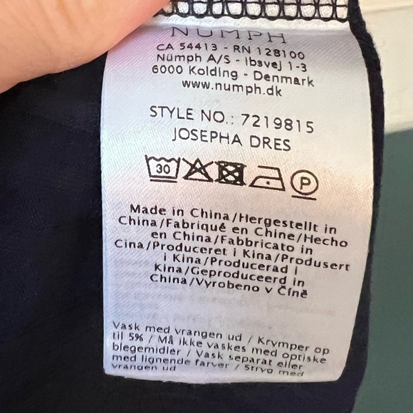 NUMPH Josepha Dress Evening Blue Athletic Tennis Size Small Ribbed Collared - Picture 5 of 7